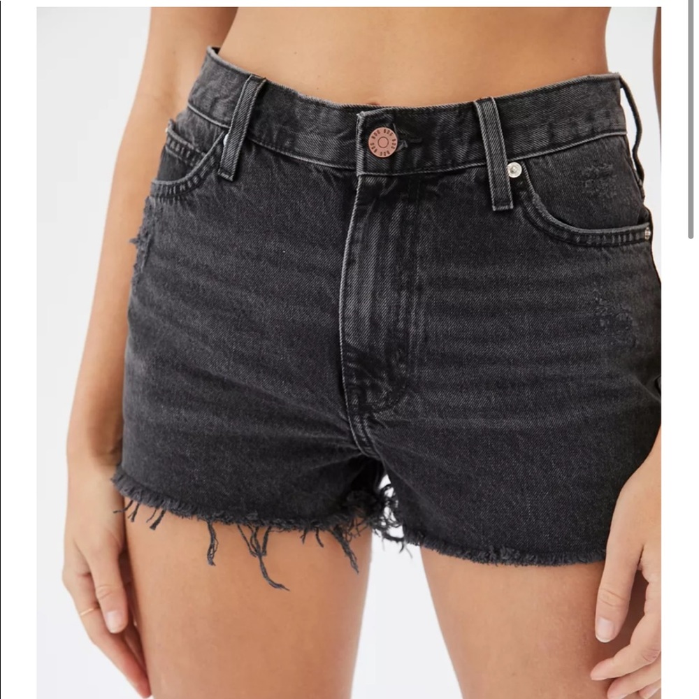 BDG high wasted black jean shorts